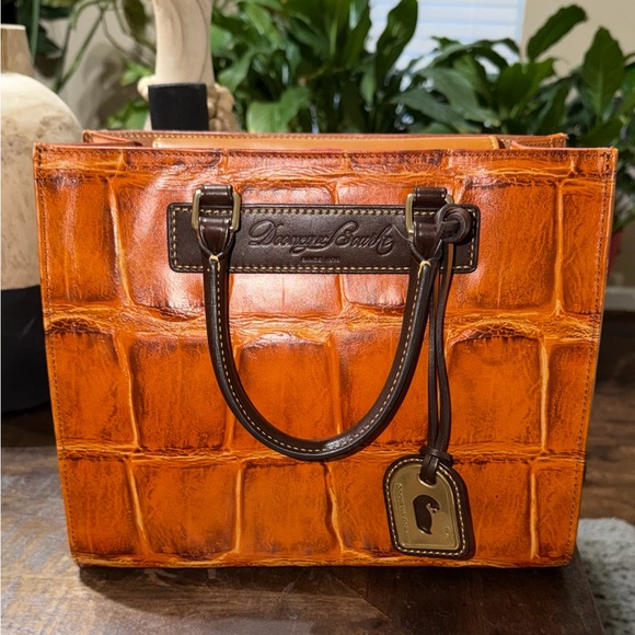 Dooney & Bourke Handbags - EUC Dooney & Bourke Caiman Camilla Croc-Embossed Leather Tote Bag